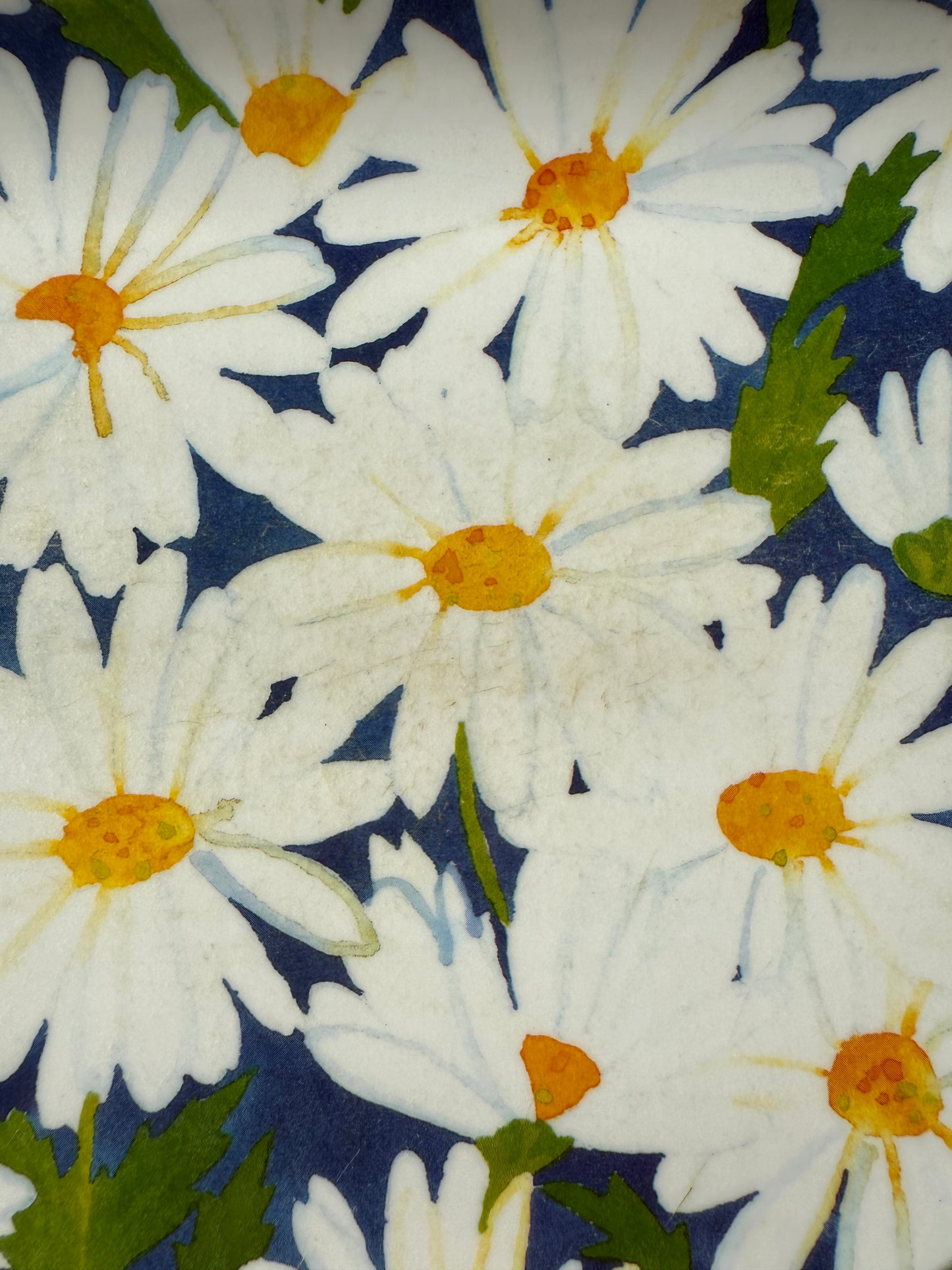 Plateau vintage mélaminé marguerites made in Italy