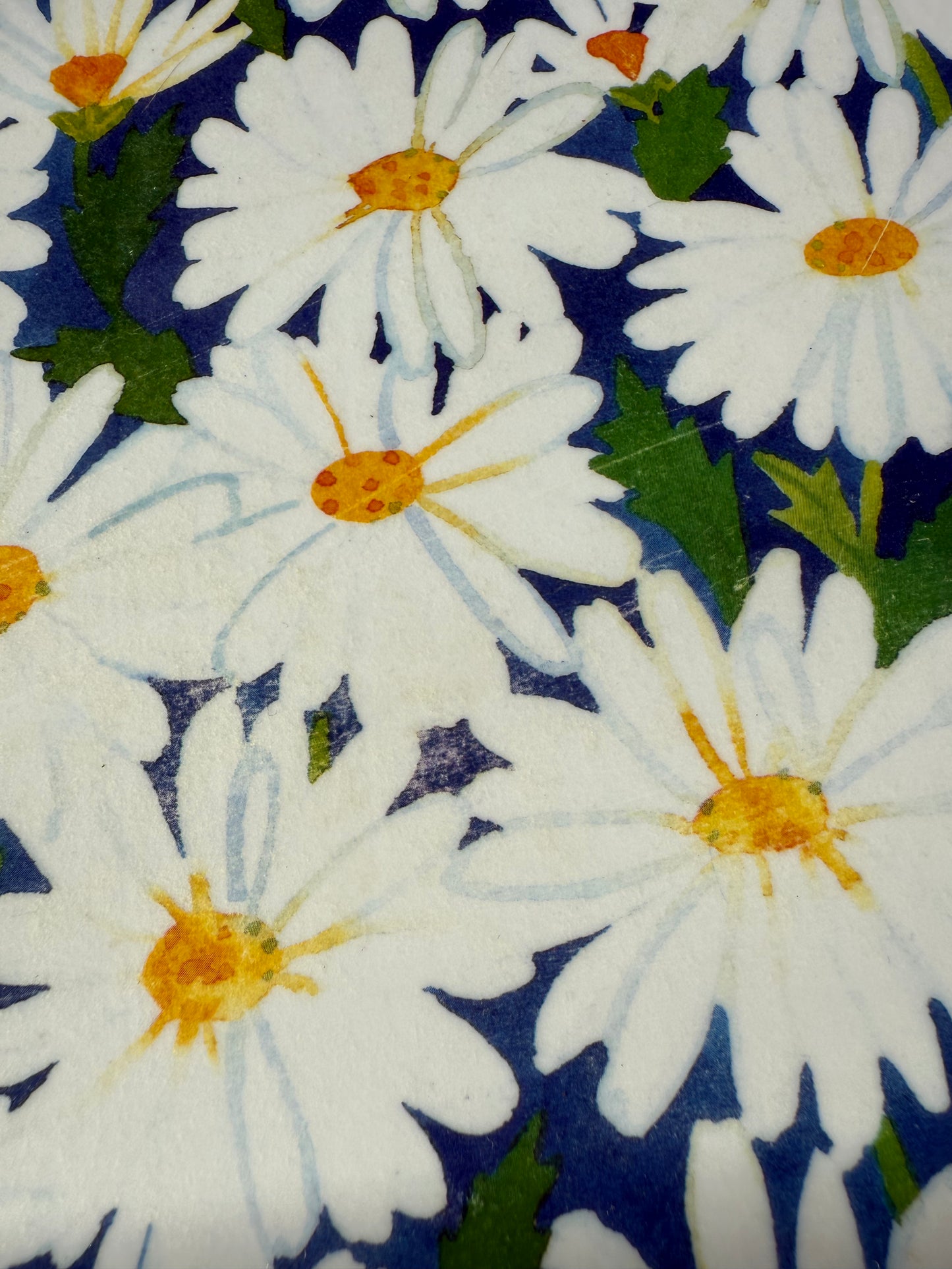 Plateau vintage mélaminé marguerites made in Italy