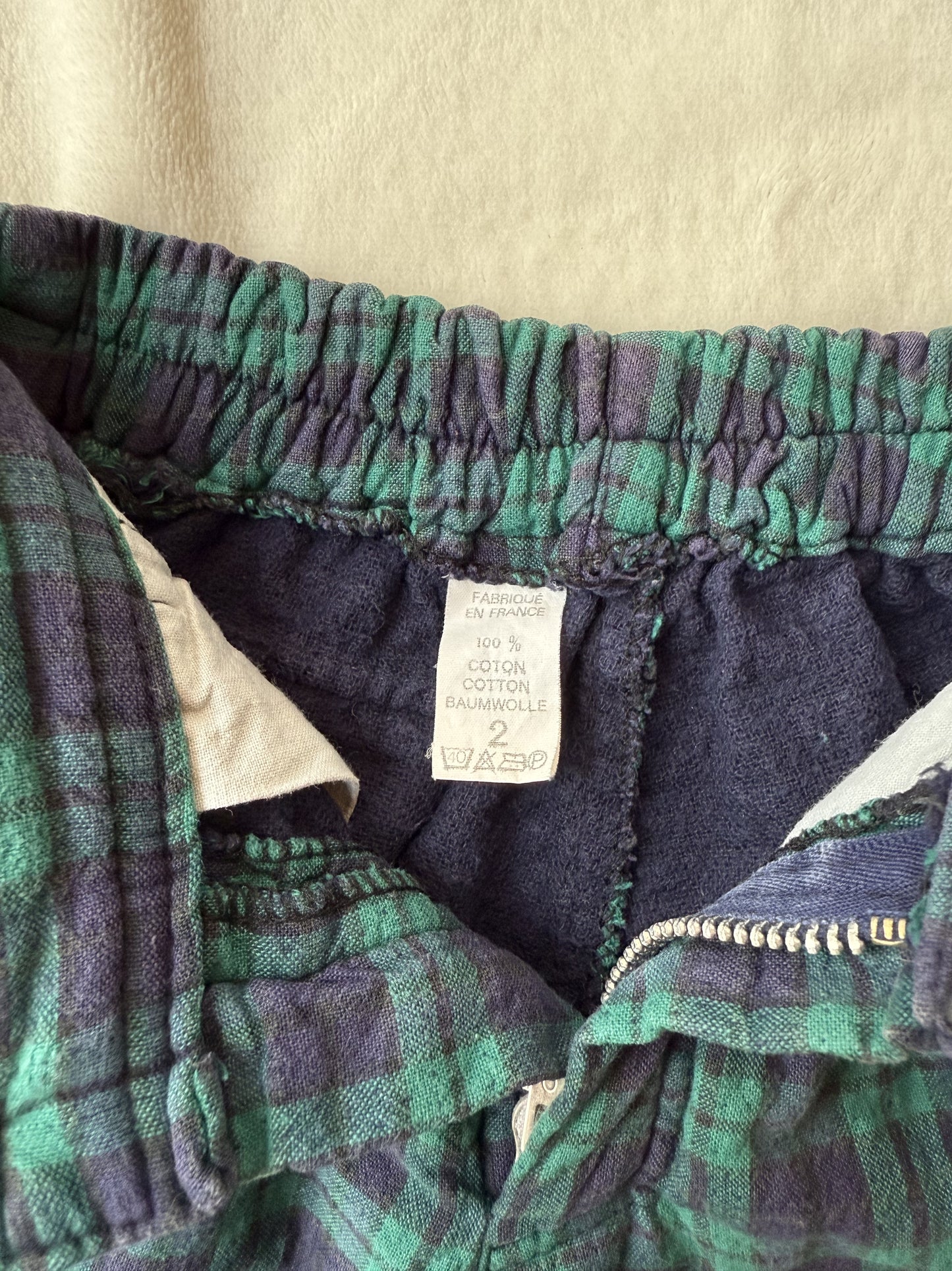 Pantalon à carreaux garçons manqués T.6-18 mois