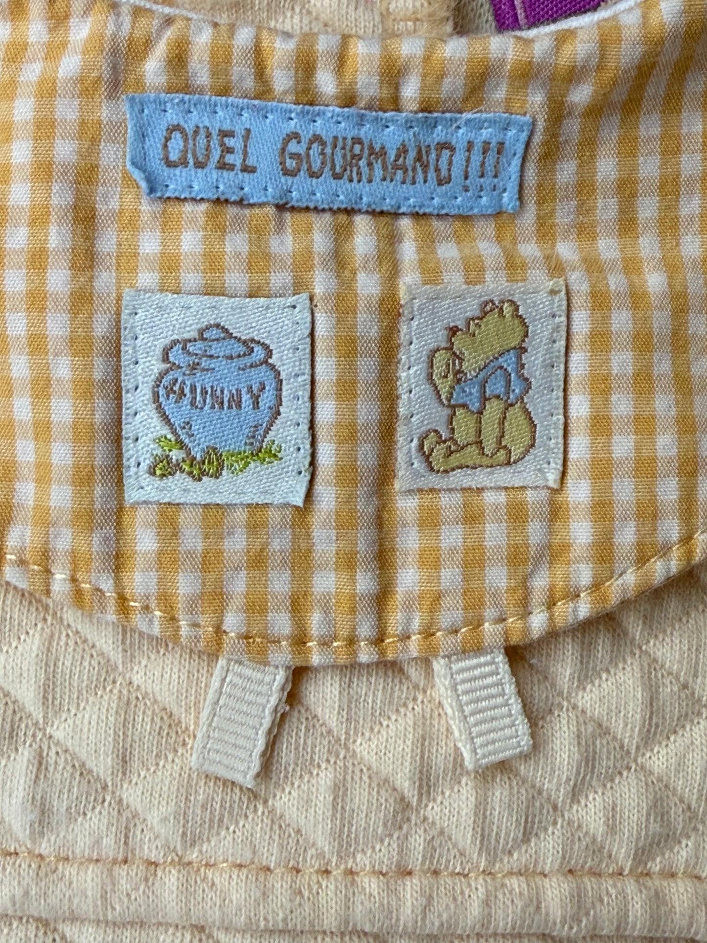 Combinaison bébé Winnie l'Ourson jaune matelassée T.6 mois