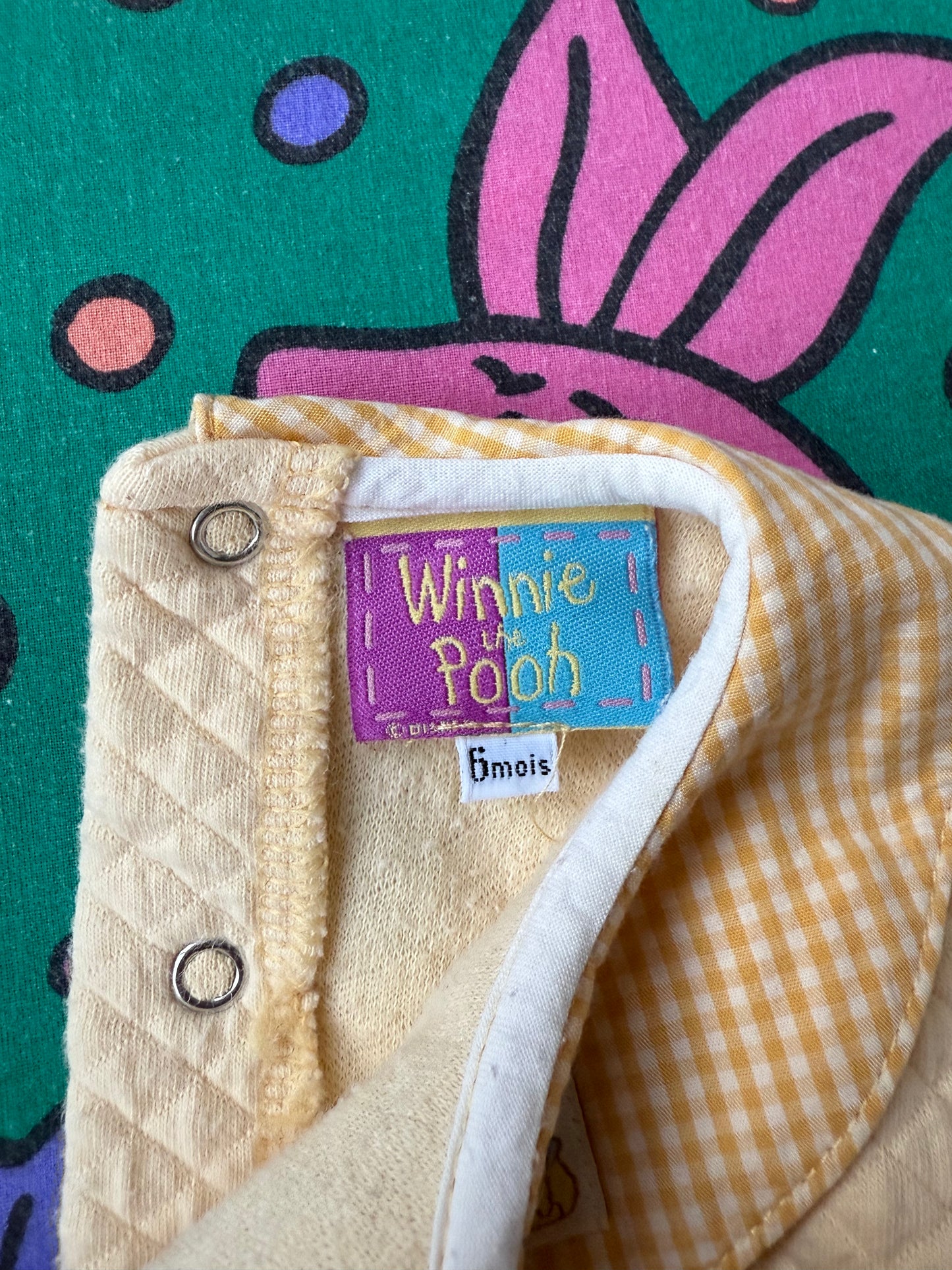 Combinaison bébé Winnie l'Ourson jaune matelassée T.6 mois
