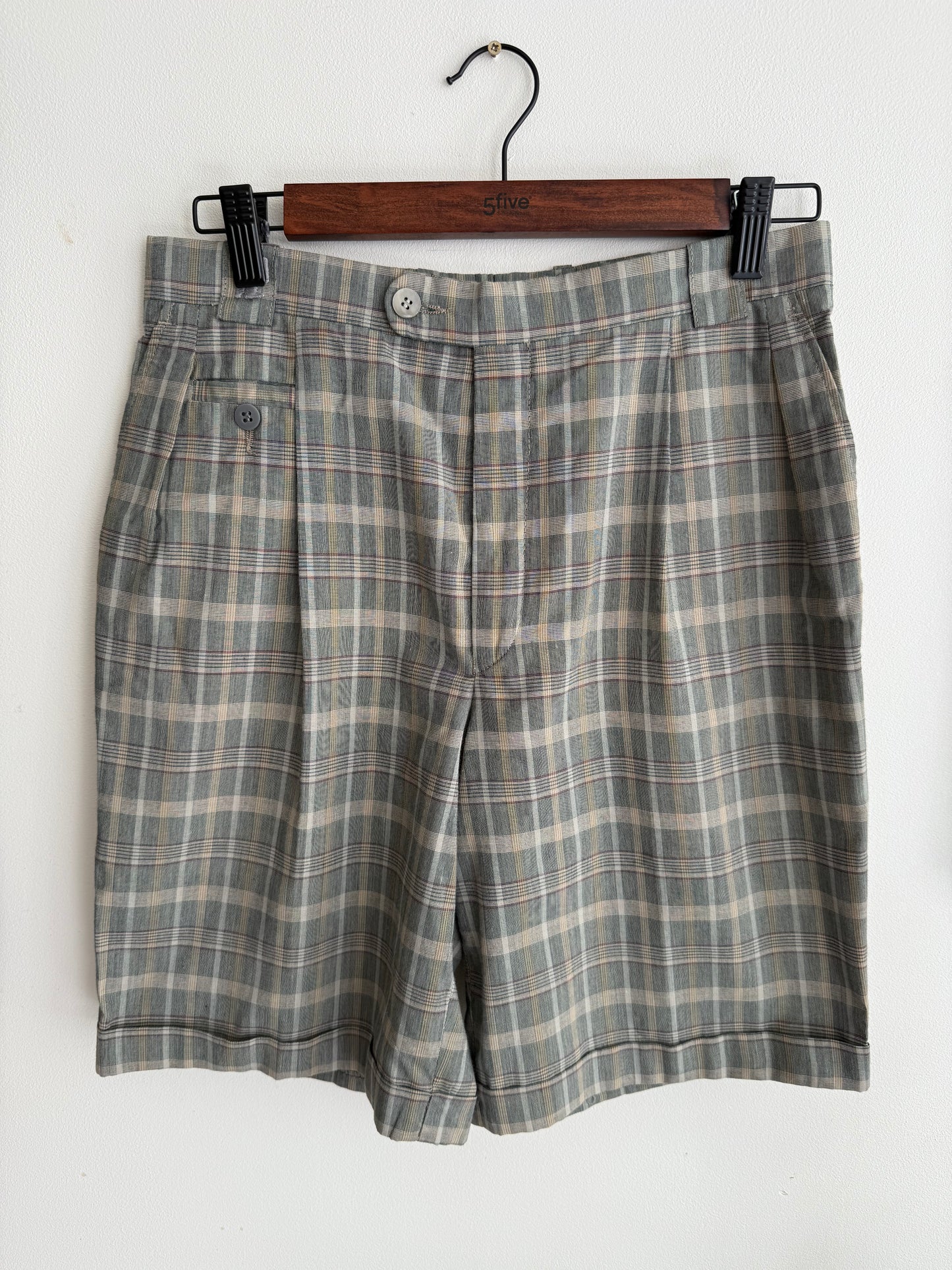 Short à carreaux vintage Monsieur de Fursac made in France T.S