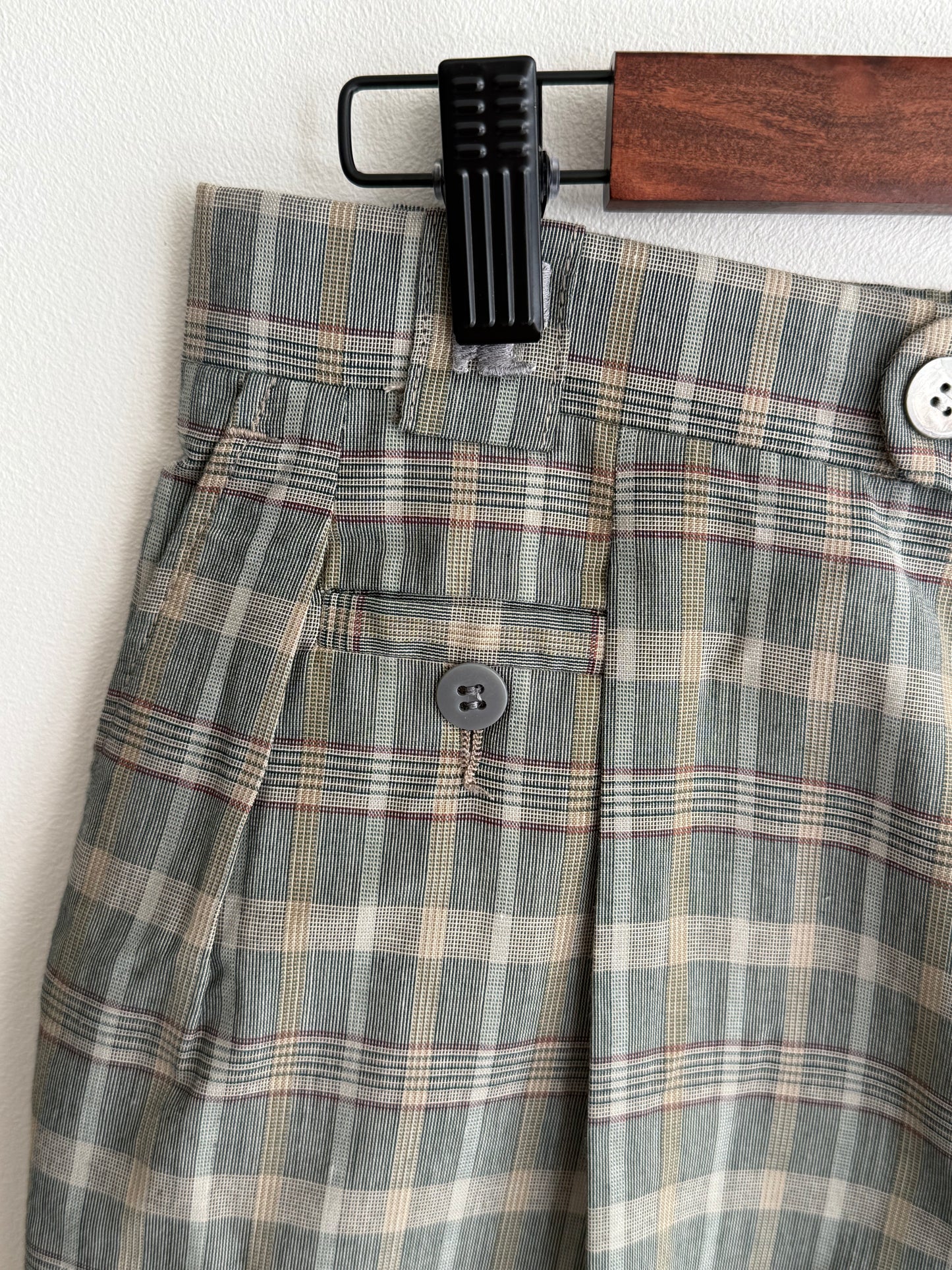 Short à carreaux vintage Monsieur de Fursac made in France T.S