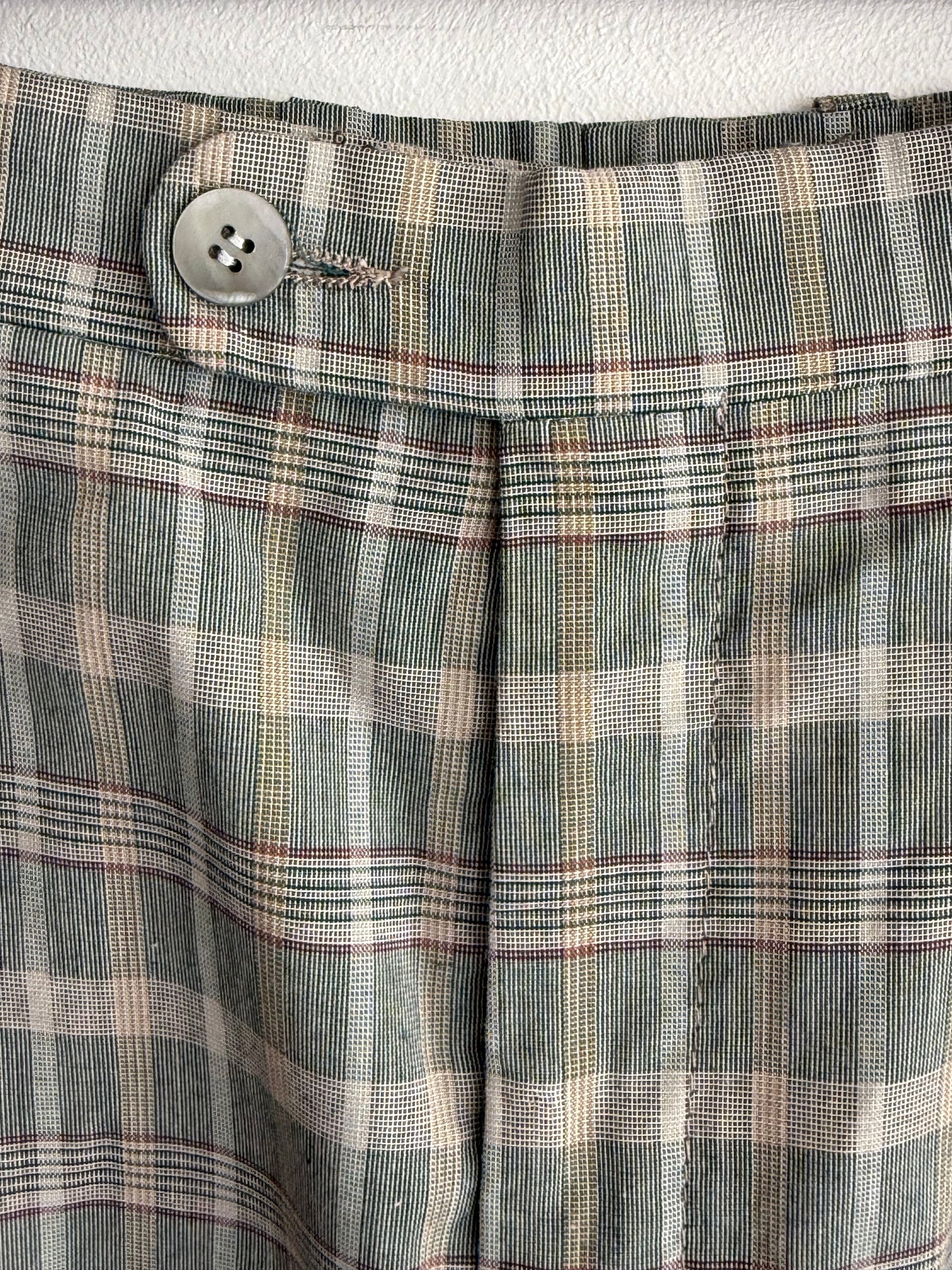 Short à carreaux vintage Monsieur de Fursac made in France T.S