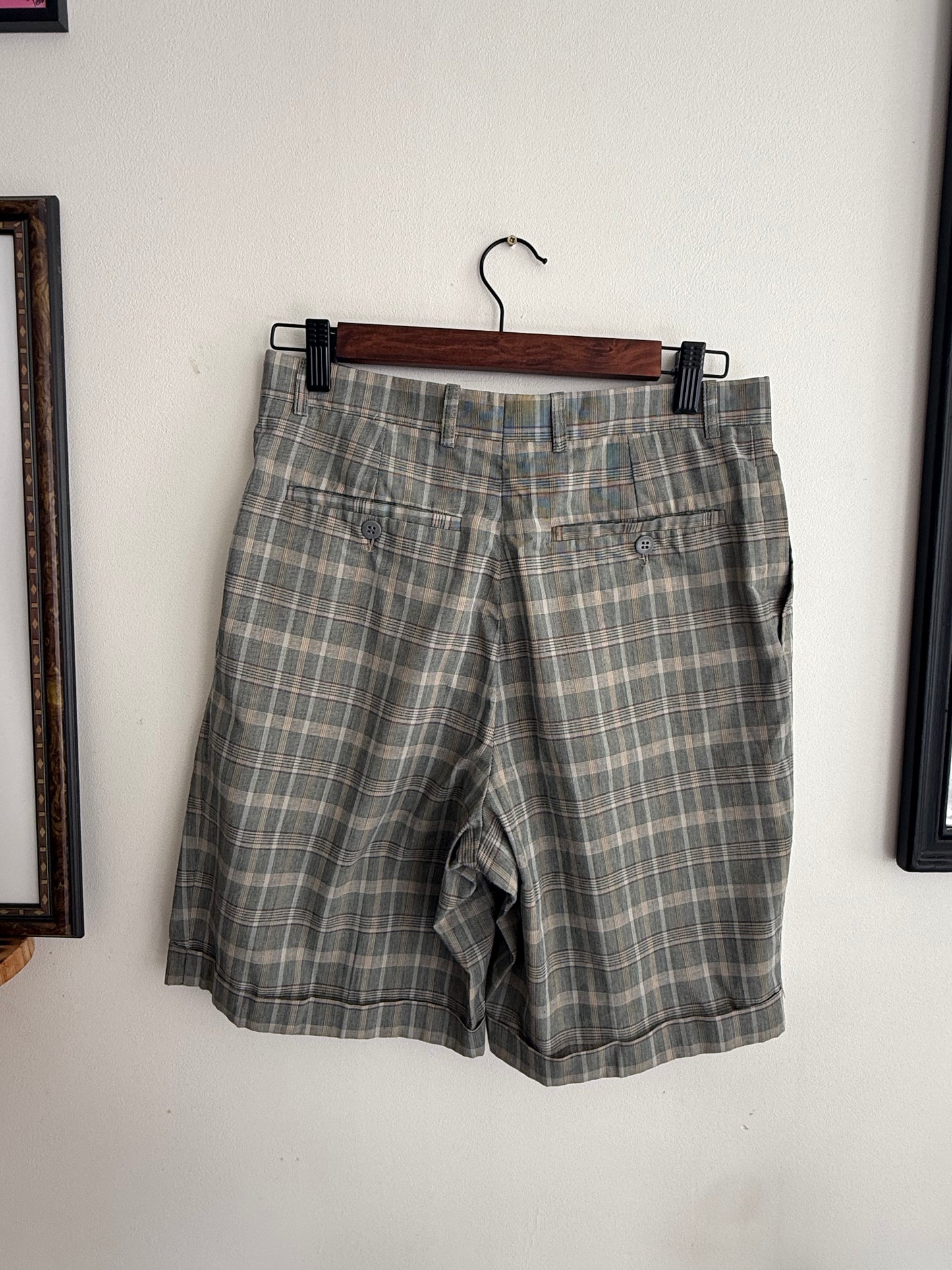 Short à carreaux vintage Monsieur de Fursac made in France T.S