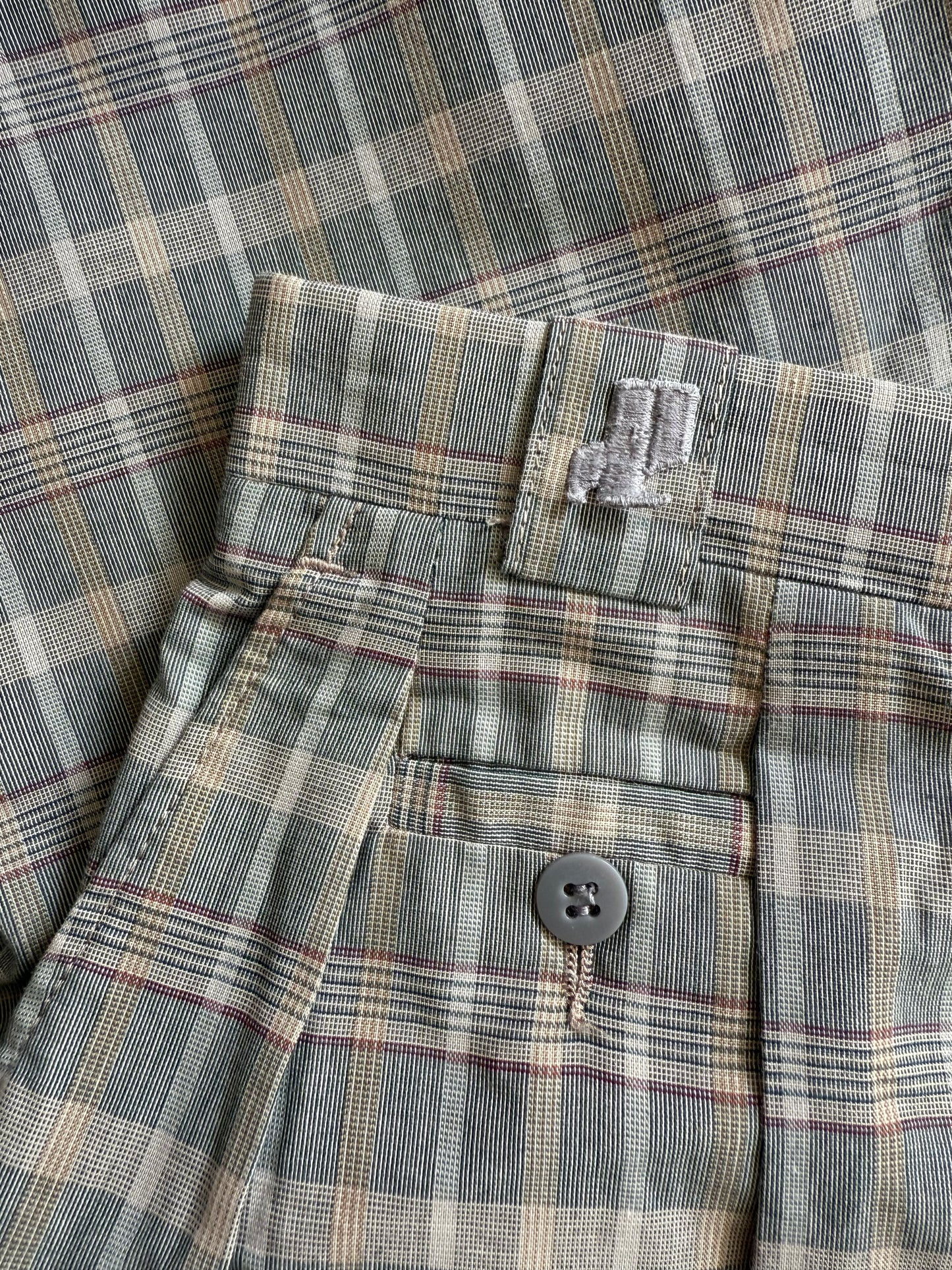 Short à carreaux vintage Monsieur de Fursac made in France T.S