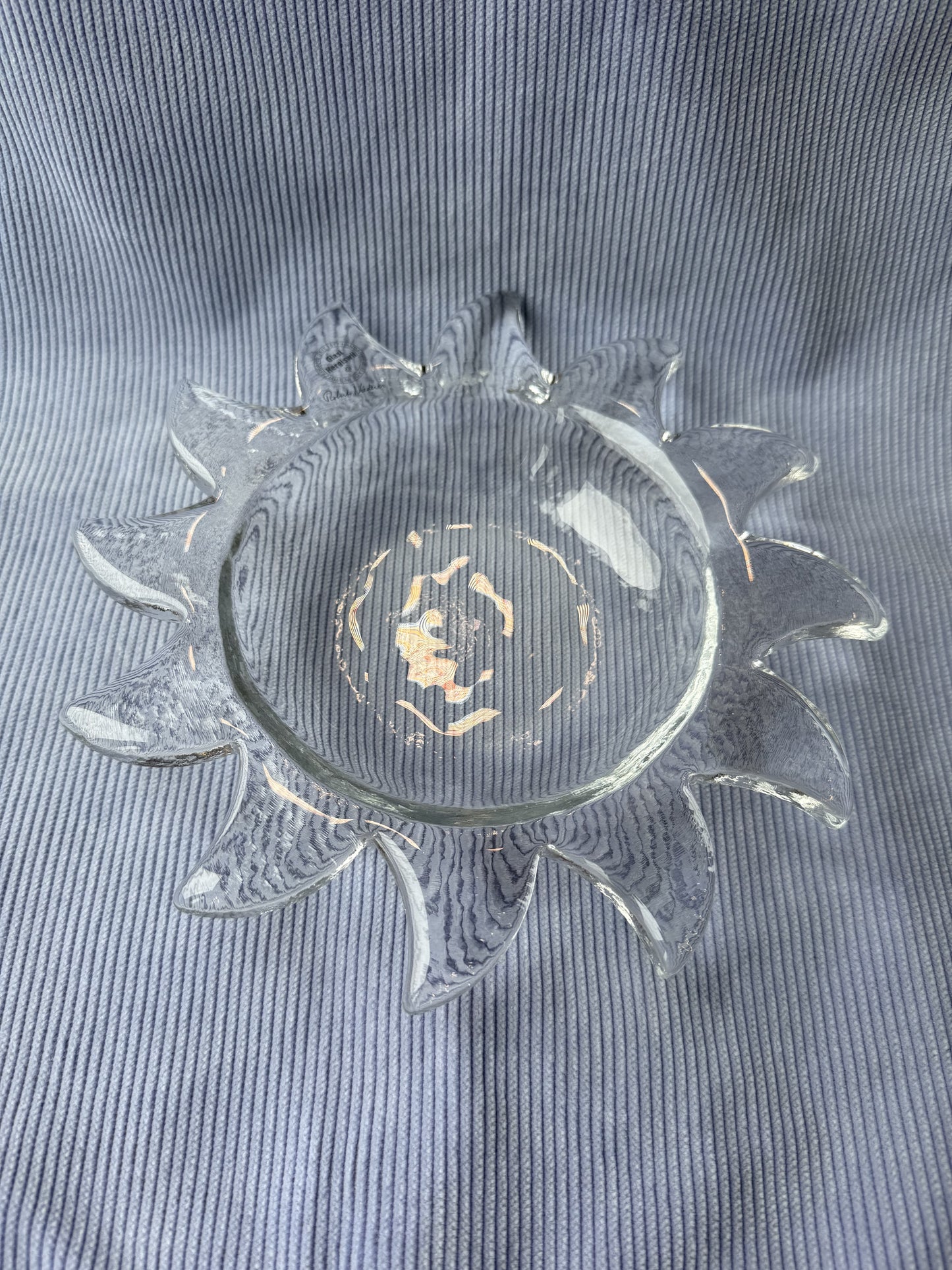 Grande coupelle soleil Glasi Hergiswil