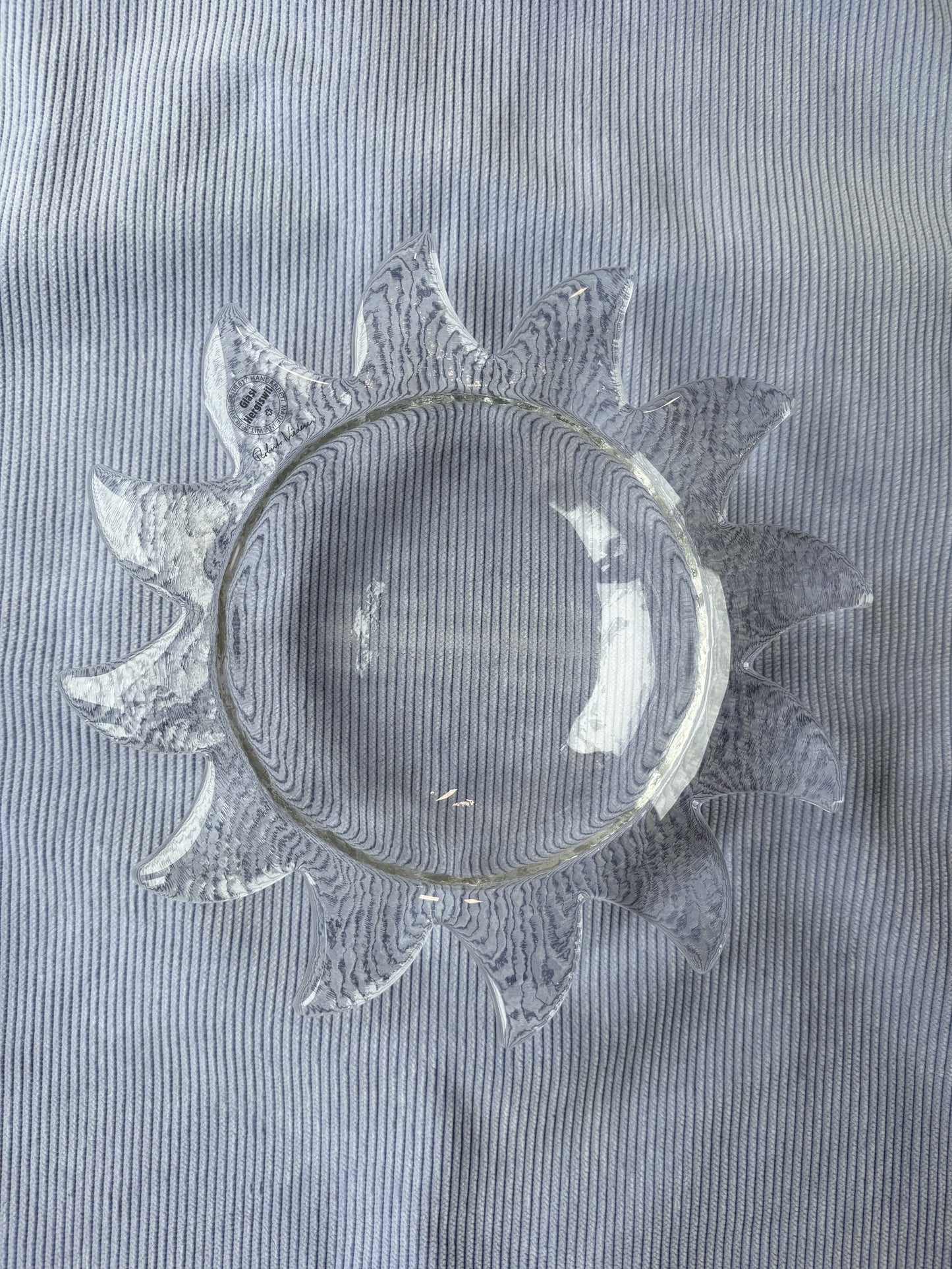 Grande coupelle soleil Glasi Hergiswil