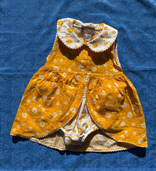 Robe body fleurie jaune et blanche Kimbaloo T.12 mois