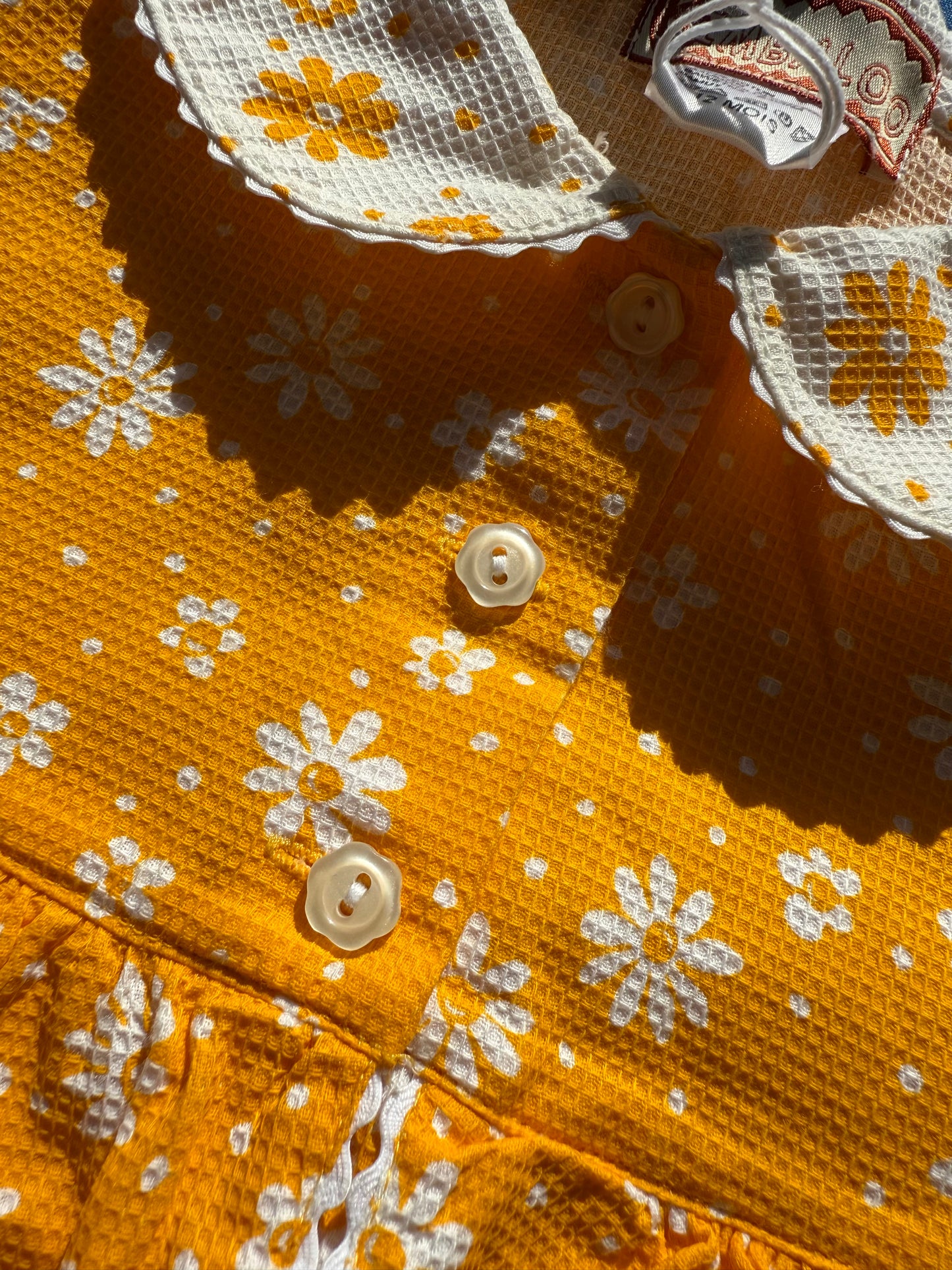 Robe body fleurie jaune et blanche Kimbaloo T.12 mois