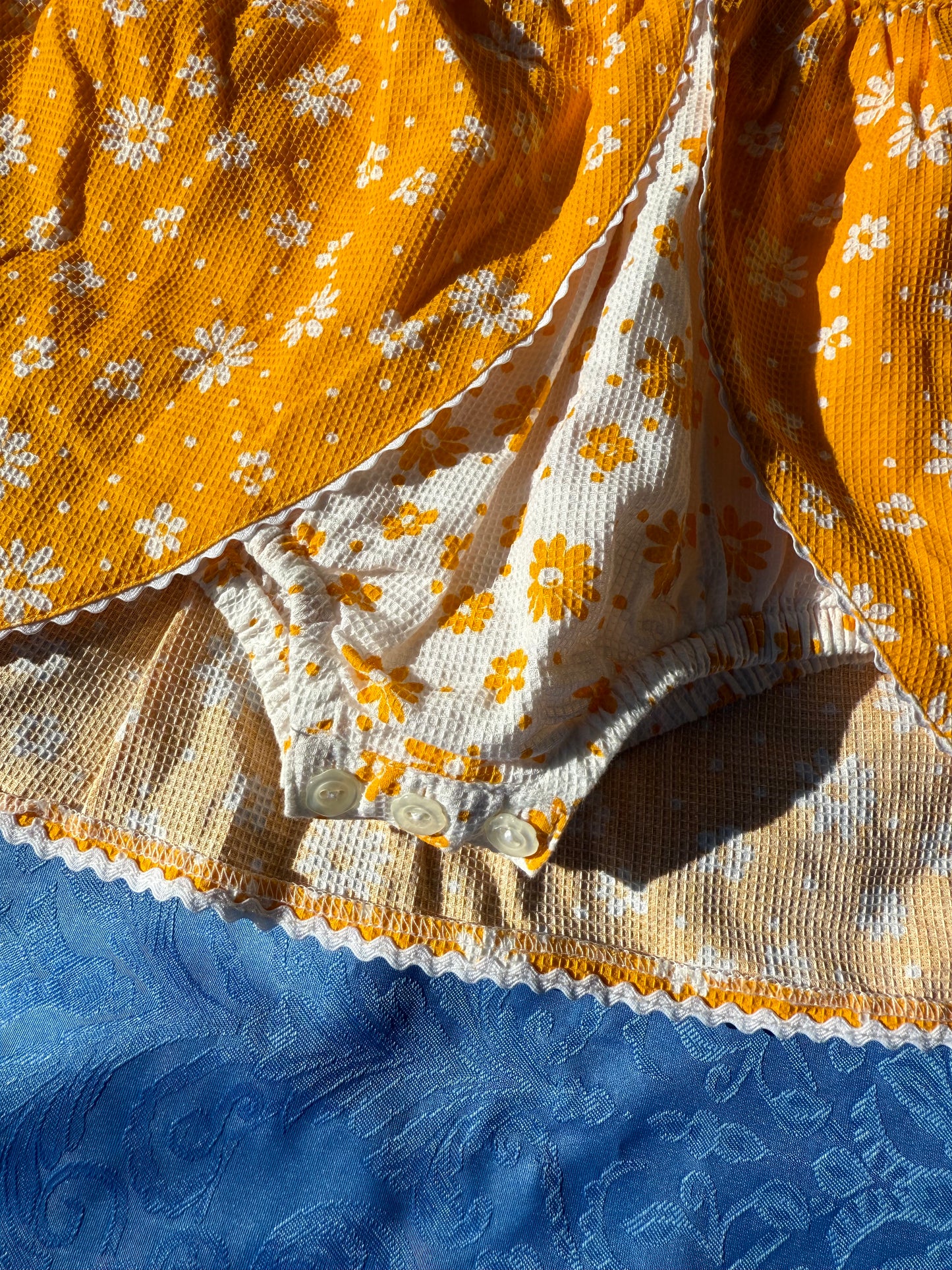 Robe body fleurie jaune et blanche Kimbaloo T.12 mois