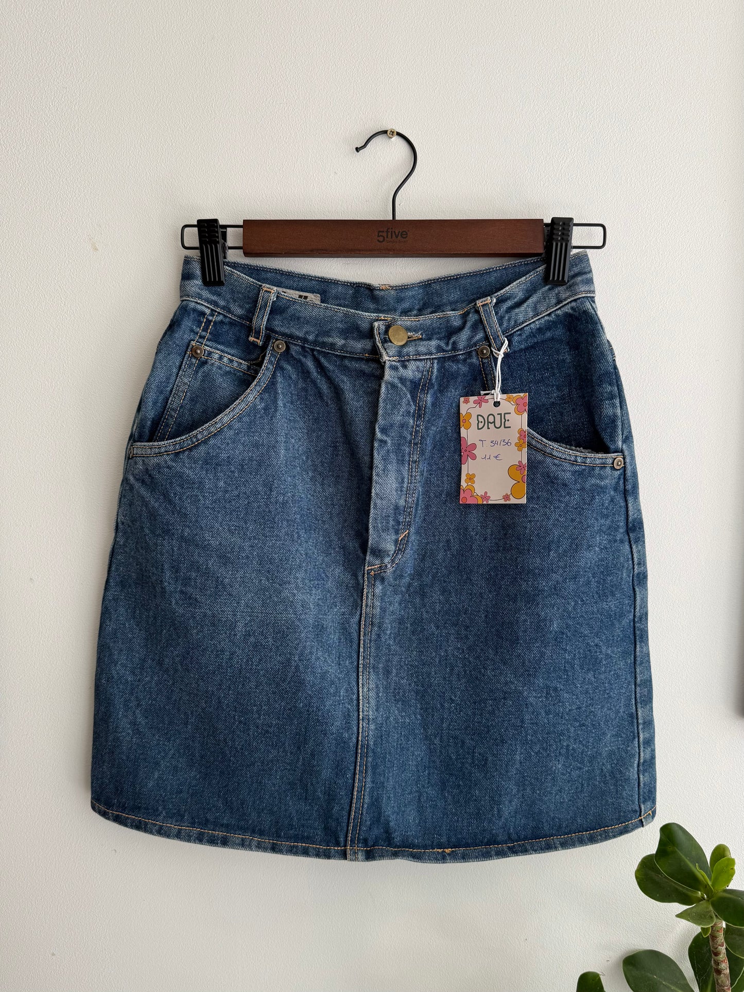 Jupe en jean vintage Bebelle T.34-36