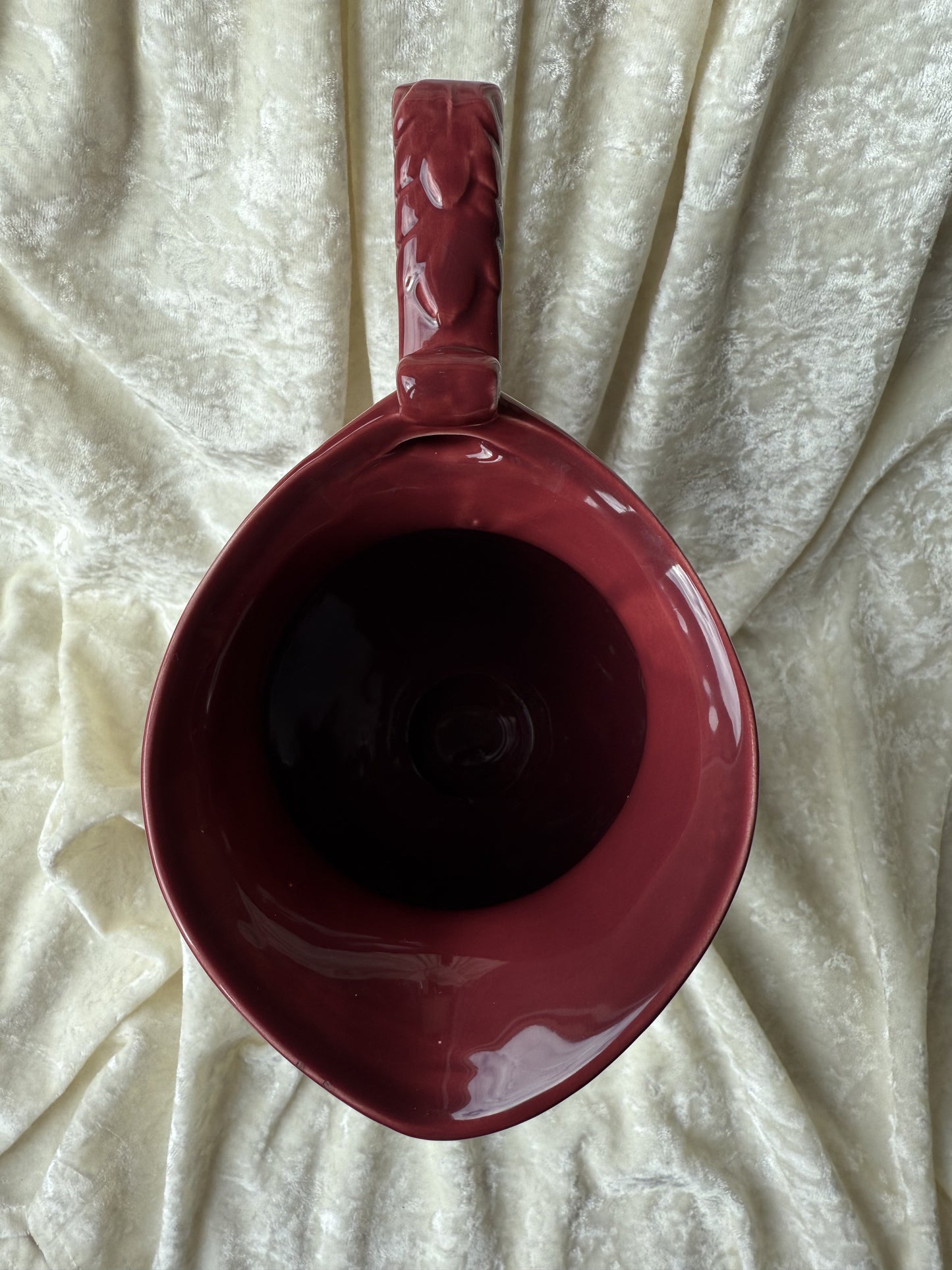Pichet / vase bordeaux en céramique
