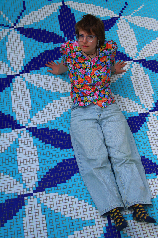 Chemisier fleuri & coloré Gevana T.S-M-L